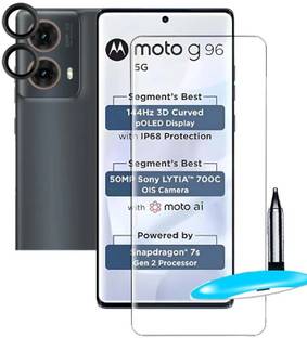 mFoniscie Edge To Edge Tempered Glass for Motorola G96 5G, Moto G96, Motorola G96, Moto G96 5G, With Camera Ring