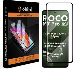 MS-Shield Tempered Glass Guard for POCO M7 Pro 5G, High Transparency HD+ Glass Protection