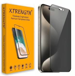 XTRENGTH Tempered Glass Guard for Apple iPhone 16, Apple iPhone 15, iPhone 16, iPhone 15, Privacy / Anti-Spy Gorilla Screen Protector, with Easy Installation Kit