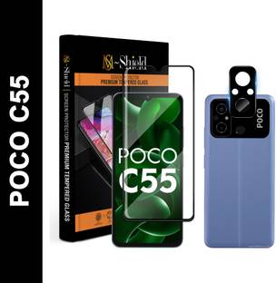 MS-Shield Tempered Glass Guard for POCO C55, With Camera Lens Protector