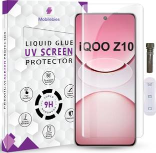 Mobilebies Tempered Glass Guard for iQOO Z10 5G Advanced HD+ UV Glass Screen Protector Guard with Easy...