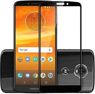 ALFA URBAN Tempered Glass Guard for Motorola Moto E5 Plus Edge To Edge (Black) Gaming Tempered Glass Full Screen Coverage with Easy Installation