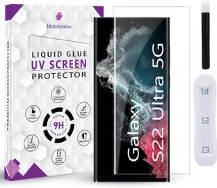 Mobilebies Tempered Glass Guard for Samsung S22 Ultra Premium HD+ UV Glass Screen Protector