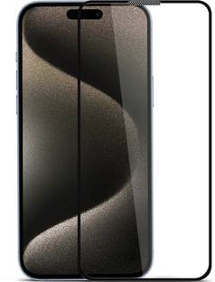 Gripp Tempered Glass Guard for Apple iPhone 15 Pro (6.1 inch) Dust Proof 3D Edge to Edge Full Screen Coverage & 9H Hardness Screen Protector