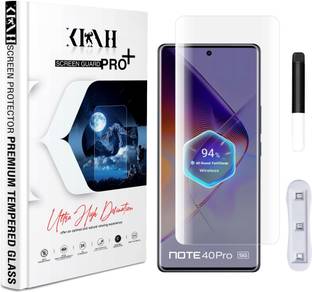 KLAH Tempered Glass Guard for Infinix Note 40 Pro 5G, Borderless UV Glass Protection