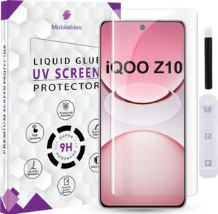 Mobilebies Tempered Glass Guard for iQOO Z10 5G Premium HD+ UV Glass with Installation Kit