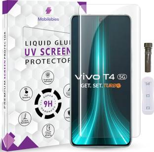 Mobilebies Tempered Glass Guard for Vivo T4 5G Advanced HD+ UV Glass Screen Protector Guard with Easy Installation Kit