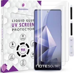 Mobilebies Tempered Glass Guard for infinix Note 50s 5G Premium HD+ UV Glass with Installation Kit
