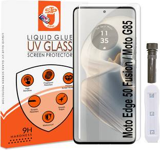 Maxboost Tempered Glass Guard for Motorola G85 5G, Moto Edge 50 Fusion UV Advanced Curved Screen Protector Guard with Easy Installation Kit