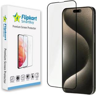 Flipkart SmartBuy Tempered Glass Guard for Apple iPhone 15, Apple iPhone 16, Apple iPhone 15, iPhone 16, Premium Gorilla Edge to Edge Military-Grade Screen Guard, with Easy Installation Kit
