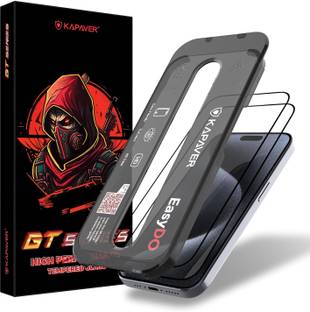 Kapaver Tempered Glass Guard for Apple iPhone 15 Pro Max