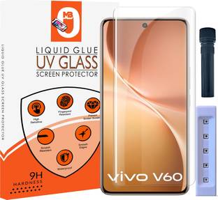 Maxboost Tempered Glass Guard for Vivo V60 5G, vivo v60, VIVO V60 UV Advanced Curved Screen Protector Guard with Easy Installation Kit