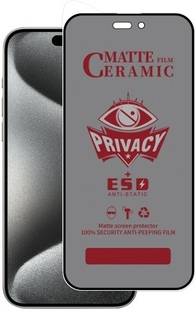 COVER CAPITAL Screen Guard for Apple iPhone 15 Plus, Matte Privacy Screen Guard