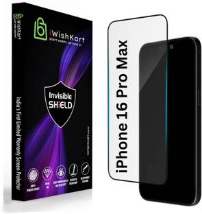 iWishKart Tempered Glass Guard for Apple iPhone 16 Pro Max, Military grade Edge to Edge gorilla glass