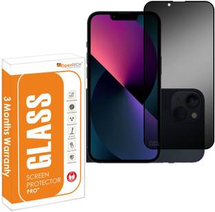 OpenTech Tempered Glass Guard for Privacy Tempered Glass Screen Protector Compatible for iPhone 13/13 Pro / 14 (6.1 Inches) with Edge to Edge Coverage and Easy Installation kit