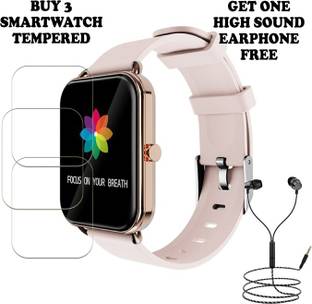 SOMTONE Tempered Glass Guard for G16 pro Smart Watch PACK 3 BUY AND GET ONE EARPHONE FREE SOMTONE Flipkart