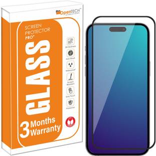 OpenTech Tempered Glass Guard for Apple iPhone 15, iPhone 16 | Edge-to-Edge Screen Protector | 9H Hardness | Easy Installation Kit | 3-Month Warranty