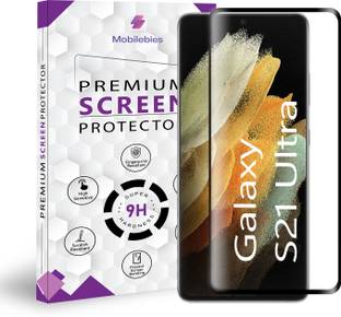 Mobilebies Tempered Glass Guard for Samsung Galaxy S21 Ultra 5G Full Glue Curved Screen Protector - ( Non-UV Glass )