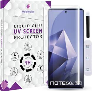 Mobilebies Tempered Glass Guard for infinix Note 50s 5G Premium HD+ UV Glass, infinix note 50s 5g glass, infinix note 50s 5g screen guard, infinix note 50s 5g tempered glass, with Installation Kit