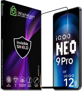 iWishKart Tempered Glass Guard for IQOO 12, Neo 9 Pro 5G, iqoo12 / neo9pro / iq 12 / no9pro, Military grade Edge to Edge gorilla glass