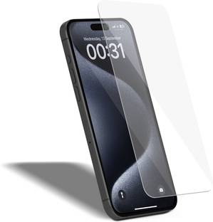 Gripp Tempered Glass Guard for Apple iPhone 15 Pro Max (6.7"), 0.3mm Full Screen Coverage & 9H Hardness Screen Protector