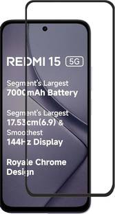 4 YARDS Tempered Glass Guard for Redmi 15 5g | Screen Protector Full HD Quality Tempered Glass Anti-Sc...