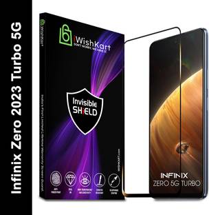 iWishKart Tempered Glass Guard for Infinix Zero 2023 Turbo, Infinix Zero 2023 Turbo 5G, Infinix Zero 5G, Military grade Edge to Edge gorilla glass, Infinics Zero 5G, Premium Military grade Edge to Edge Premium gorilla temper / tg black glass screenguard with Self Installation Guide - Wet & Dry wipes, Dust Absorber [With Warranty] mobile ka gilas cover