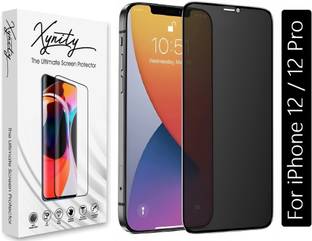 XYNITY Tempered Glass Guard for Apple iPhone 12, Apple iPhone 12 Pro, Privacy / Anti - Spy Screen Protector with Easy Installation Kit