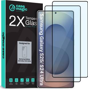 Case-Magic Tempered Glass Guard for Samsung Galaxy S25 Ultra 6.8 Inch Screen Protector Edge to Edge 9H hardness, Ultra Clear, Scratch Resistant, Responsive Touch, Shatter Proof, Bubble Free