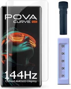 VZZR Tempered Glass Guard for Tecno Pova Curve, Tecno Pova Curve 5G - Advanced Borderless UV Tempered Glass with Easy Installation Kit