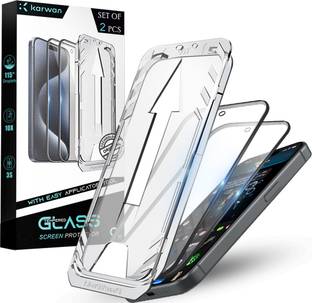 KARWAN Tempered Glass Guard for Apple iPhone 15 Plus,Apple iPhone 16 Plus