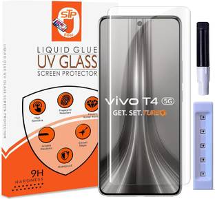 STP FEEL Tempered Glass Guard for Vivo T4 5G Premium Technology UV Glass with Installation Kit