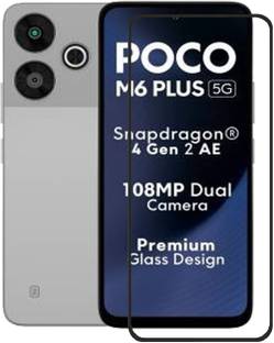 AKSHUD Tempered Glass Guard for POCO M6 Plus 5G