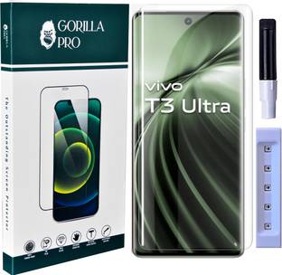 GORILLA PRO Tempered Glass Guard for Vivo T3 Ultra-5G ( Primium Quality Uv Glass )