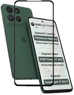 HOBBYTRONICS Edge To Edge Tempered Glass for Moto g67 power 5G, Moto g67 power, Motorola G67 Power, Motorola G67 Power 5G