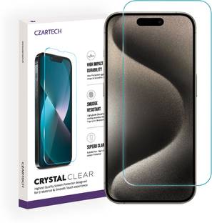 CZARTECH Tempered Glass Guard for APPLE Iphone 15 Pro Max