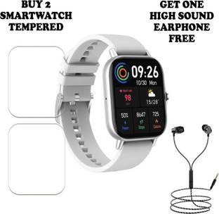 SOMTONE Tempered Glass Guard for DT94 Smartwatch BUY PACK 2 AND GET ONE EARPHONE FREE