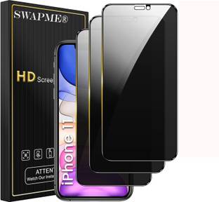 SwapME Tempered Glass Guard for 3 Pack Privacy Screen Protector for iPhone 11 / iPhone Xr with Anti Spy Tempered Glass Film, Anti-Scratch, Touch Sensitive, Bubble Free, Case Friendly