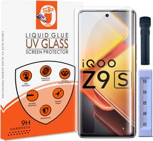Maxboost Tempered Glass Guard for IQOOZ9s Pro 5G, IQOO Z9s 5G UV Advanced Curved Screen Protector Guard with Easy Installation Kit