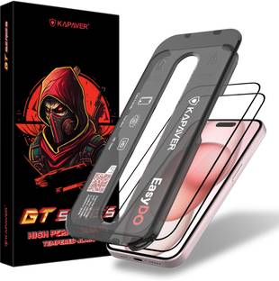 Kapaver Tempered Glass Guard for Apple iPhone 15