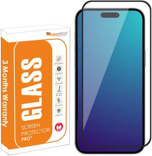 OpenTech Tempered Glass Guard for iPhone 15 with Edge to Edge Coverage and Easy Installation kit with 3 Months warranty