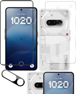 Besmon Tempered Glass Guard for Nothing Phone 3a 5G Tempered Glass Screen Protector Front And Back Screen Guard With camera lens protector