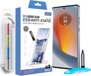 Systek Tempered Glass Guard for Motorola Edge 50 Fusion, Moto Edge 50 Fusion, Edge 50 Fusion, with Cable Protector