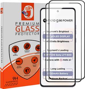 STP FEEL Tempered Glass Guard for Motorola G86 Power 5G / G86 Power 5G Premium Screen Protector Guard with Easy Installation Kit