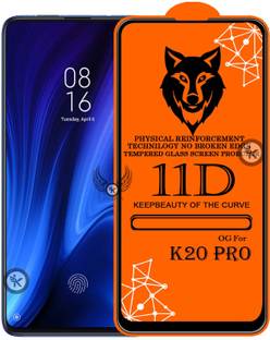 Kreatick Tempered Glass Guard for 11D Tempered Glass Screen Protector for Redmi-K20 Pro|With Easy Installation Kit Full Adhesive Glass