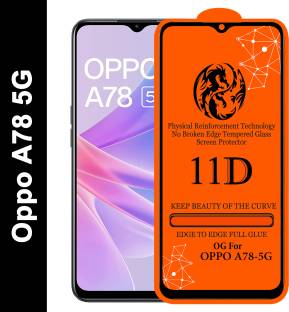 Ascensify Edge To Edge Tempered Glass for Oppo A78 5G, Oppo A77s, Oppo A77, Oppo A17, Oppo A17K, Oppo A57-20222