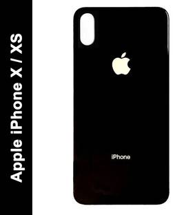 VOLMERE Back Tempered Glass for Apple iPhone X / XS Black Glossy Back Tempered Glass, With Apple Logo