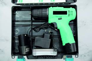 XDLB Cordless screwdriver Drill Machine 12V Lithium-Ion 1.2Ah with 2 Battery & LED Light 10 mm Chuck variable Reverse Forward torque Collated Screw Gun