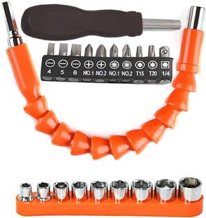 MS MODSTYLE T 599 Drill Bit Extension Tools with 10 Pcs Drill Bit Sets and 9 Pcs sockets