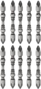 Inditrust 10pcs Magnetic Screwdriver Bit Set Ph2 bit ++ 1/4Inch Hex Shank Cross Screw Screwdriver Bit Set